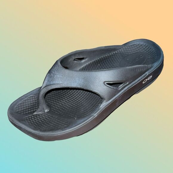 Adult Oofos OOriginal Black Recovery Sandals Size M 4 W 6 - Picture 1 of 6